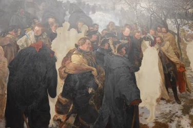 Federico il Grande si rivolge ai suoi generali prima della battaglia di Leuthen nel 1757